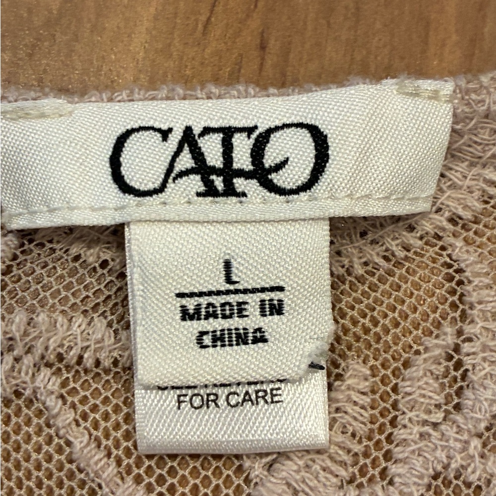 Cato Beige Lace Blouse - Picture 7 of 10